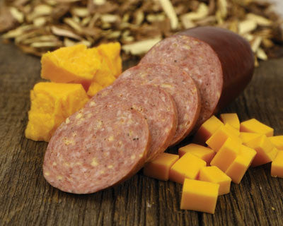 Cheddar Cheese Hickory Beef Sausage - Refrigerated