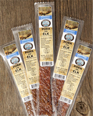 Peppered Elk Extruded Flat Exotic Jerky